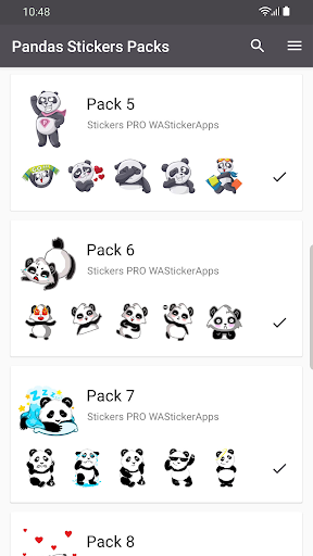 Funny Panda Stickers WASticker - Image screenshot of android app