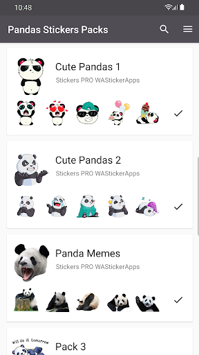 Funny Panda Stickers WASticker - Image screenshot of android app