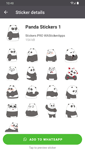 Funny Panda Stickers WASticker - Image screenshot of android app