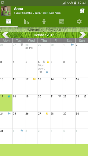 WomanLog Baby Calendar - Image screenshot of android app