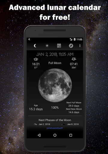 Moon Phase Calendar - Image screenshot of android app