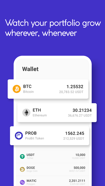 ProBit Global: Buy BTC, Crypto - عکس برنامه موبایلی اندروید
