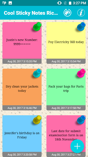 Cool Sticky Notes Rich Notepad - Image screenshot of android app