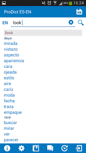 Spanish - English dictionary - عکس برنامه موبایلی اندروید