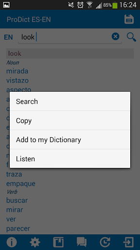 Spanish - English dictionary - عکس برنامه موبایلی اندروید