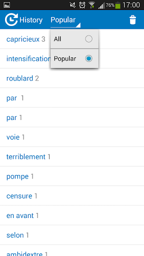 French - Arabic dictionary - عکس برنامه موبایلی اندروید