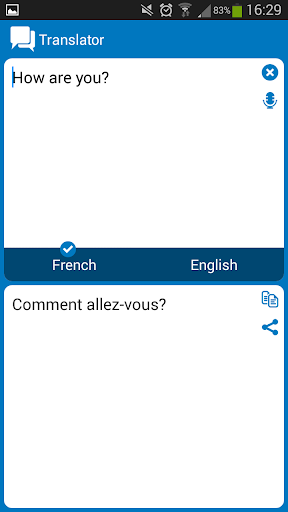 French - English dictionary - عکس برنامه موبایلی اندروید