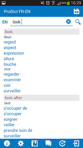 French - English dictionary - عکس برنامه موبایلی اندروید