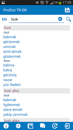 Turkish - English dictionary - عکس برنامه موبایلی اندروید