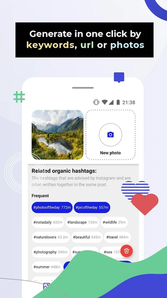 # Hashtag Generator for Instag - عکس برنامه موبایلی اندروید