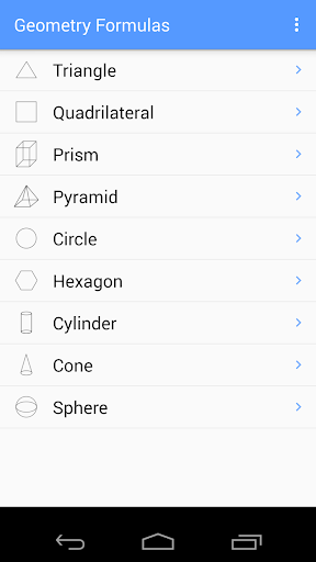 Geometry Formulas - عکس برنامه موبایلی اندروید