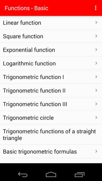 Math Functions - Image screenshot of android app