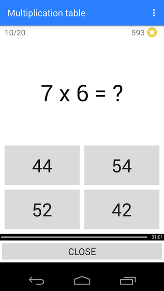 Learn Multiplication Table - Gameplay image of android game