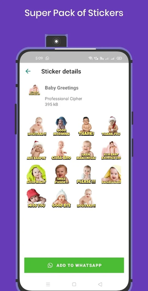Funny Babies Stickers for What - عکس برنامه موبایلی اندروید