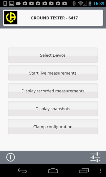 Ground Resistance Tester 6417 - Image screenshot of android app