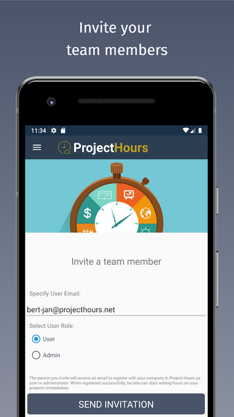 Project Hours Time Tracking - عکس برنامه موبایلی اندروید