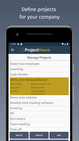 Project Hours Time Tracking - عکس برنامه موبایلی اندروید