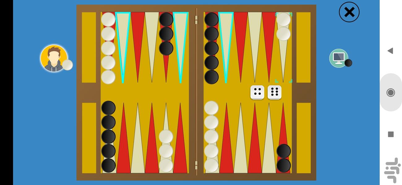 backgammon - Gameplay image of android game