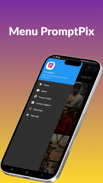 PromptPix -AI Prompt Generator - عکس برنامه موبایلی اندروید