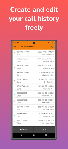 Call History Editor - Image screenshot of android app