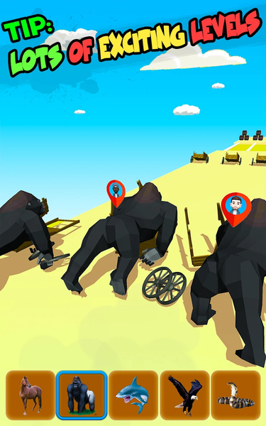 Epic Animal Hop & Smash Run 3D - Gameplay image of android game