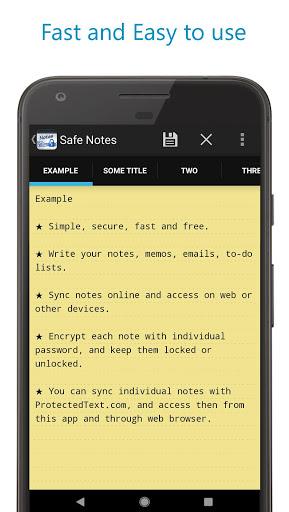 Safe Notes - Official app - Image screenshot of android app