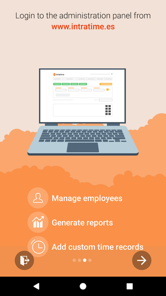 Intratime - Track work time - عکس برنامه موبایلی اندروید