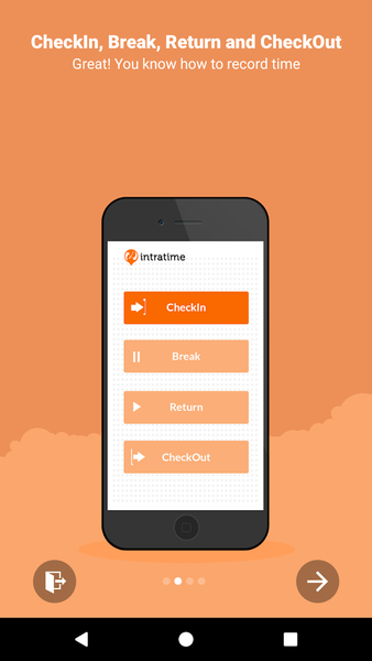 Intratime - Track work time - عکس برنامه موبایلی اندروید