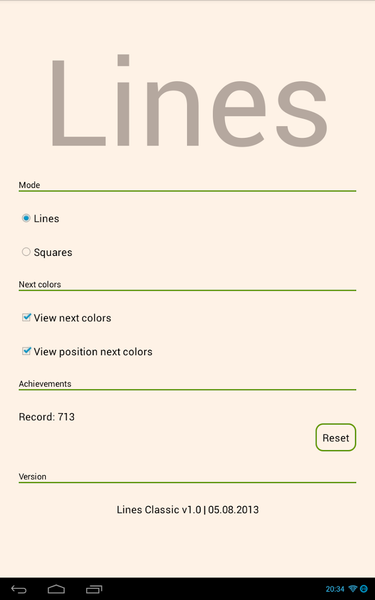 Classic Lines - Gameplay image of android game