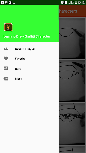 Learn to Draw Graffiti Character - Image screenshot of android app