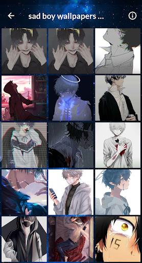 sad boy wallpapers anime - Image screenshot of android app