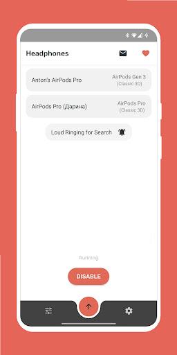 MaterialPods: AirPods battery - Image screenshot of android app