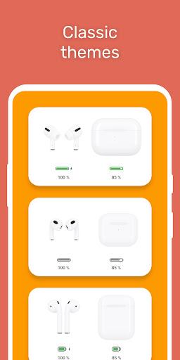 MaterialPods: AirPods battery - Image screenshot of android app