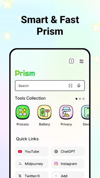 Prism: AI Quick Path Browser - عکس برنامه موبایلی اندروید