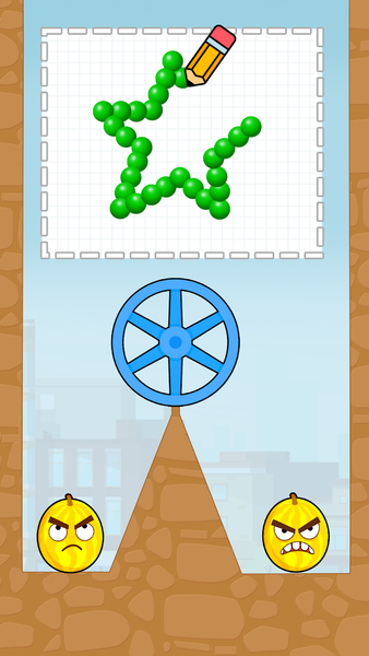 Draw to Smash Angry Melon - Gameplay image of android game