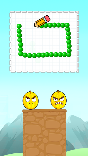 Draw to Smash Angry Melon - Gameplay image of android game