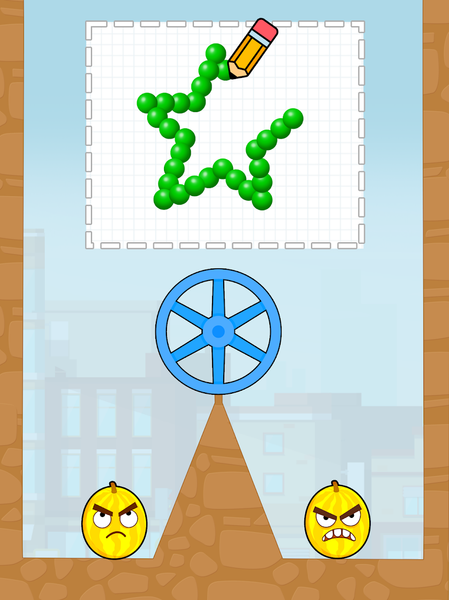 Draw to Smash Angry Melon - Gameplay image of android game