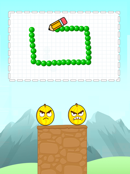 Draw to Smash Angry Melon - Gameplay image of android game
