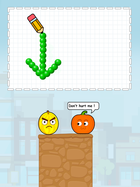 Draw to Smash Angry Melon - Gameplay image of android game