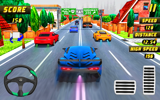 Car Racing in Fast Highway Traffic - Gameplay image of android game