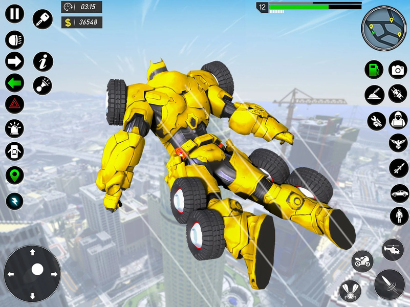 Flying Robot Car Transform - Gameplay image of android game