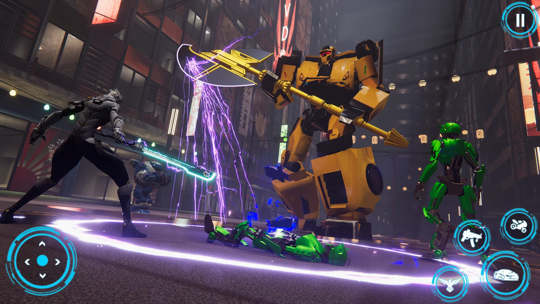 Flying Robot Car Transform - Gameplay image of android game