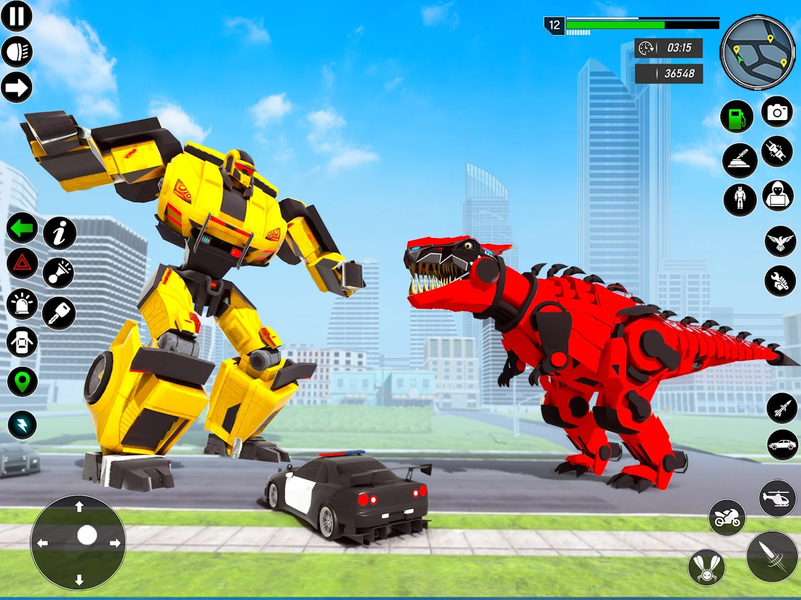 Flying Robot Car Transform - Gameplay image of android game