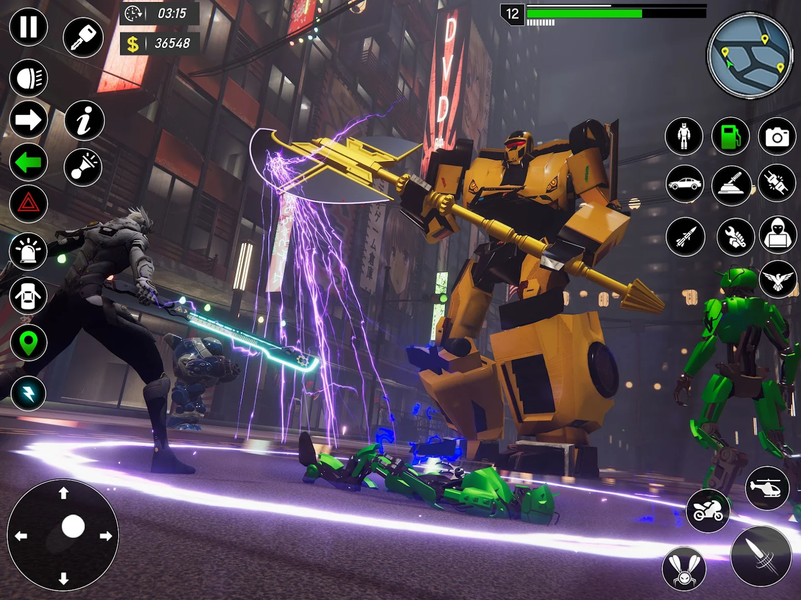 Flying Robot Car Transform - Gameplay image of android game