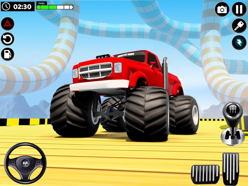 Mega Ramp Monster Truck Stunts - Gameplay image of android game