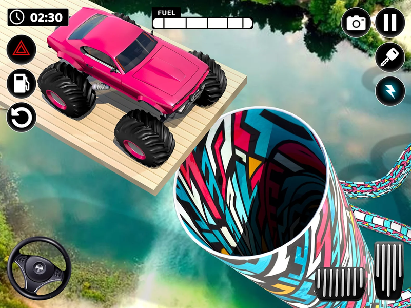 Mega Ramp Monster Truck Stunts - Gameplay image of android game