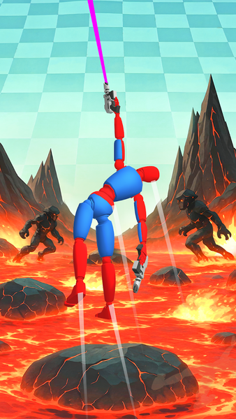 Grapple Swing Hero Action Game - Gameplay image of android game