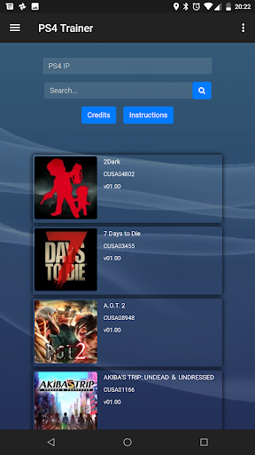 PS4 Trainer - Image screenshot of android app