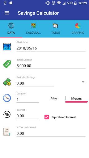 Loans and Savings Calculator - Image screenshot of android app