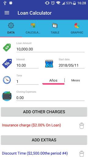 Loans and Savings Calculator - Image screenshot of android app